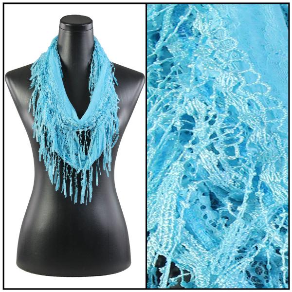wholesale 7777 - Victorian Lace Infinity Scarves 7777 - Ice Blue #28*<br>
Victorian Infinity Lace Confetti Scarf - 