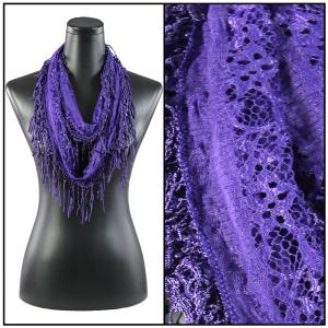 7777 - Victorian Lace Infinity Scarves Grape - 