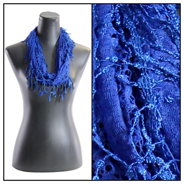 wholesale 7777 - Victorian Lace Infinity Scarves Royal Blue #26 - 