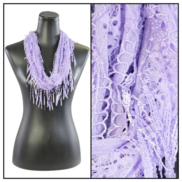 7777 - Victorian Lace Infinity Scarves Lavender #24 - 