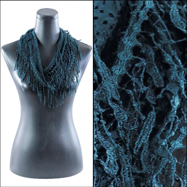 wholesale 7777 - Victorian Lace Infinity Scarves Dark Teal #35  - 