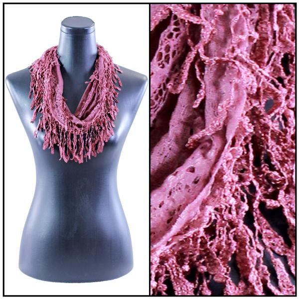 wholesale 7777 - Victorian Lace Infinity Scarves 7777 - Dark Mauve #31<br>
Victorian Infinity Lace Confetti Scarf - 