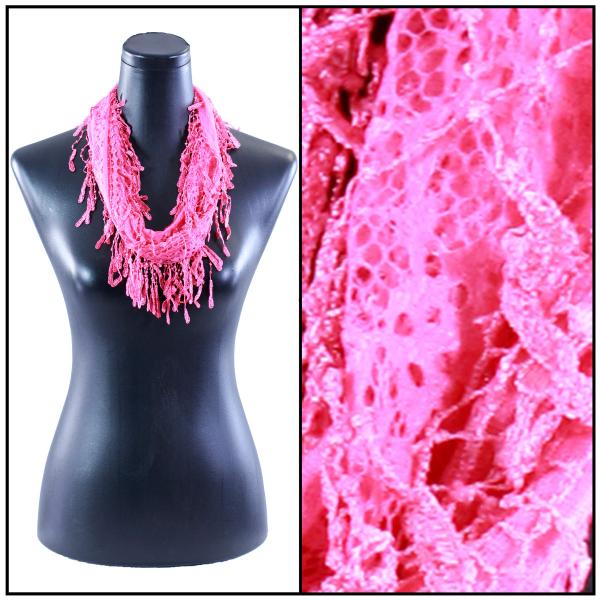wholesale 7777 - Victorian Lace Infinity Scarves 7777 - Hot Pink #33<br>
Victorian Infinity Lace Confetti Scarf - 