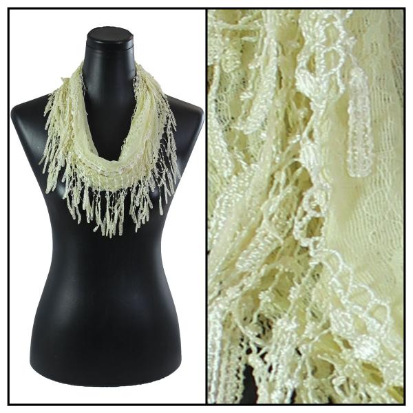wholesale 7777 - Victorian Lace Infinity Scarves Vanilla #38  - 