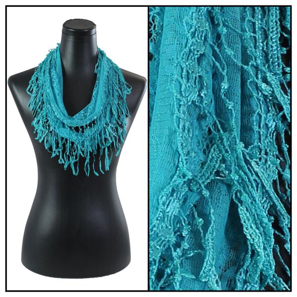 wholesale 7777 - Victorian Lace Infinity Scarves 7777 - Aquamarine #41<br>
Victorian Infinity Lace Confetti Scarf   - 
