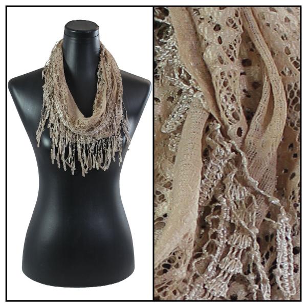 wholesale 7777 - Victorian Lace Infinity Scarves 7777 - Beige #42<br>
Victorian Infinity Lace Confetti Scarf - 