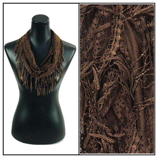 wholesale 7777 - Victorian Lace Infinity Scarves 7777 - Espresso #48<br>
Victorian Infinity Lace Confetti Scarf - 