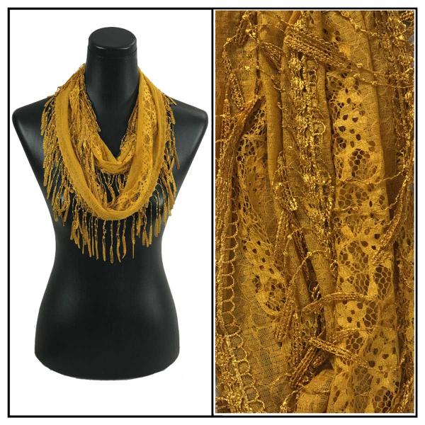 wholesale 7777 - Victorian Lace Infinity Scarves 7777 - Mustard #47<br>
Victorian Infinity Lace Confetti Scarf - 