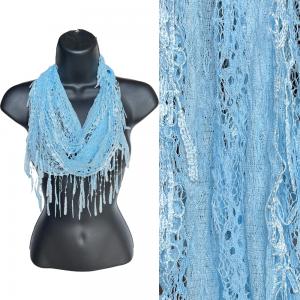 7777 - Victorian Lace Infinity Scarves Summersong Blue #52  - 