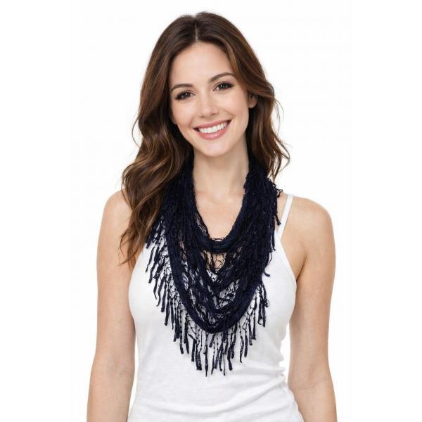 Wholesale 7777/T - Victorian Lace Infinities  7777 - Dark Blue  - 
