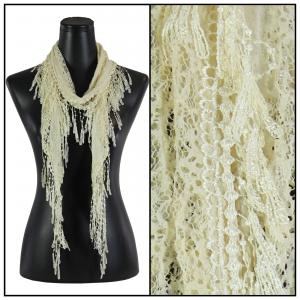 Wholesale 7776 - Victorian Lace Confetti Scarves #20 Cream  - 