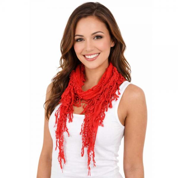 wholesale 7776/T - Victorian Lace Confetti Oblong Scarves 7776 - Red - 