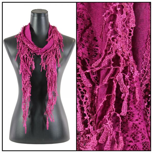 Wholesale 7777 - Victorian Lace Infinity Scarves Magenta #12  - 