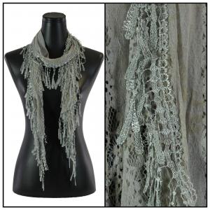 7776 - Victorian Lace Confetti Scarves #16 Silver  - 