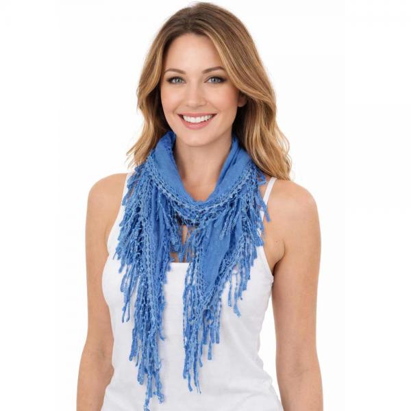 wholesale 7776/T - Victorian Lace Confetti Oblong Scarves 7776 - Denim   - 