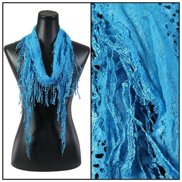 7776 - Victorian Lace Confetti Scarves Turquoise #9 - 