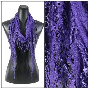 7776 - Victorian Lace Confetti Scarves Royal Purple #27 - 
