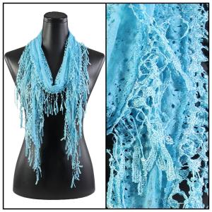 7776 - Victorian Lace Confetti Scarves Ice Blue #28  - 