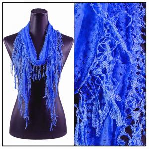 7776 - Victorian Lace Confetti Scarves Royal Blue #26 - 