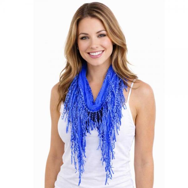 wholesale 7776/T - Victorian Lace Confetti Oblong Scarves 7776 - Royal Blue - 