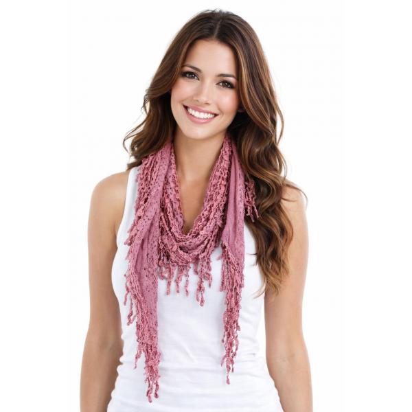 Wholesale 7776/T - Victorian Lace Confetti Oblong Scarves 7776 - Dark Mauve - 
