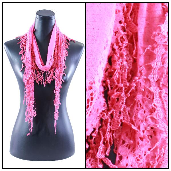 wholesale 7776/T - Victorian Lace Confetti Oblong Scarves Hot Pink #33 - 