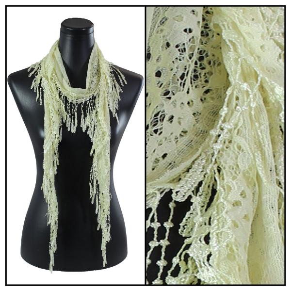 7776 - Victorian Lace Confetti Scarves #38 Vanilla  - 