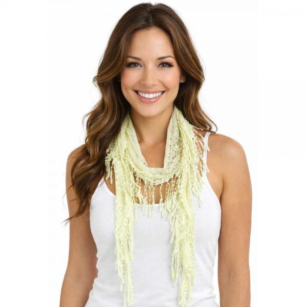 wholesale 7776/T - Victorian Lace Confetti Oblong Scarves 7776 - Vanilla Cream  - 