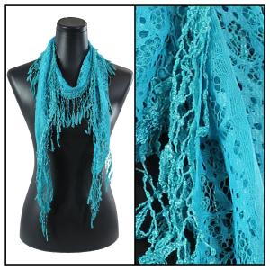 7776 - Victorian Lace Confetti Scarves #41 Aquamarine  - 