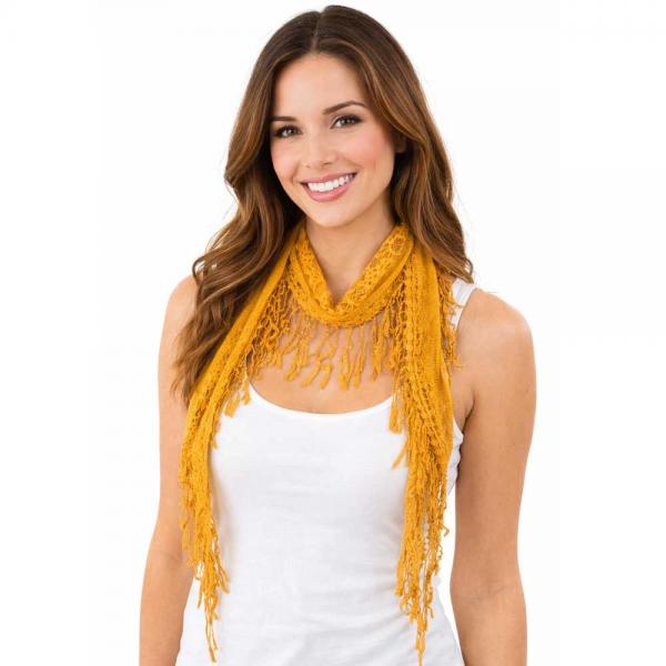 wholesale 7776/T - Victorian Lace Confetti Oblong Scarves 7776 - Mustard - 