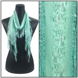 7776 - Victorian Lace Confetti Scarves Mint #44 - 