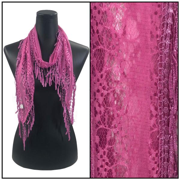 7776 - Victorian Lace Confetti Scarves #45 Raspberry  - 