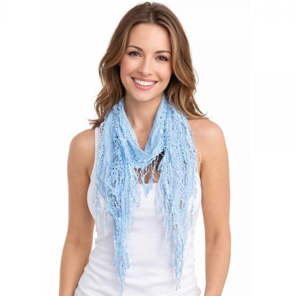 wholesale 7776/T - Victorian Lace Confetti Oblong Scarves 7776 - Light Blue  - 