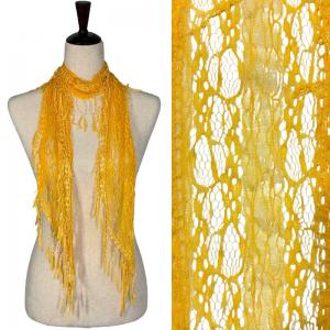 7776/T - Victorian Lace Confetti Oblong Scarves 7776 - Golden Yellow - 
