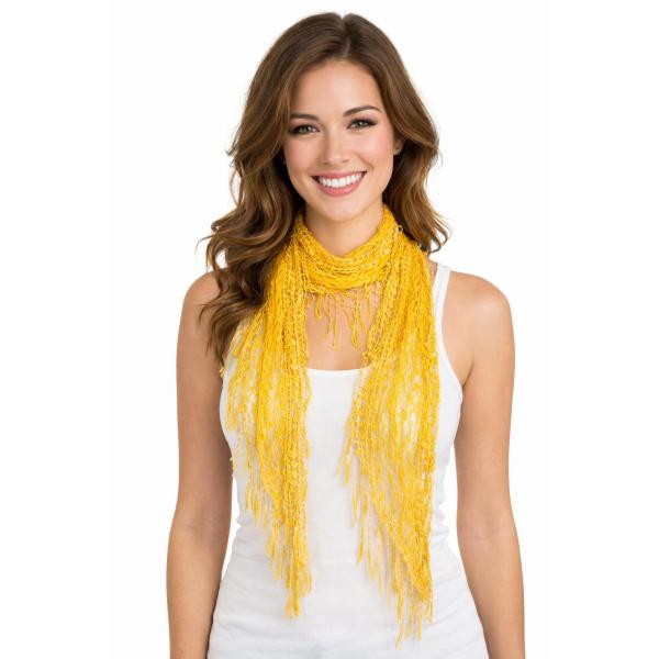 wholesale 7776/T - Victorian Lace Confetti Oblong Scarves 7776 - Golden Yellow - 
