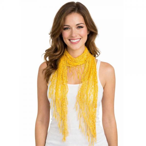 wholesale 7776/T - Victorian Lace Confetti Oblong Scarves 7776 - Golden Yellow - 