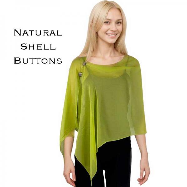 Wholesale 2282/T - Silky Dress Infinities SLG <br> 
Solid Leaf Green<br>
Shell Buttons - 