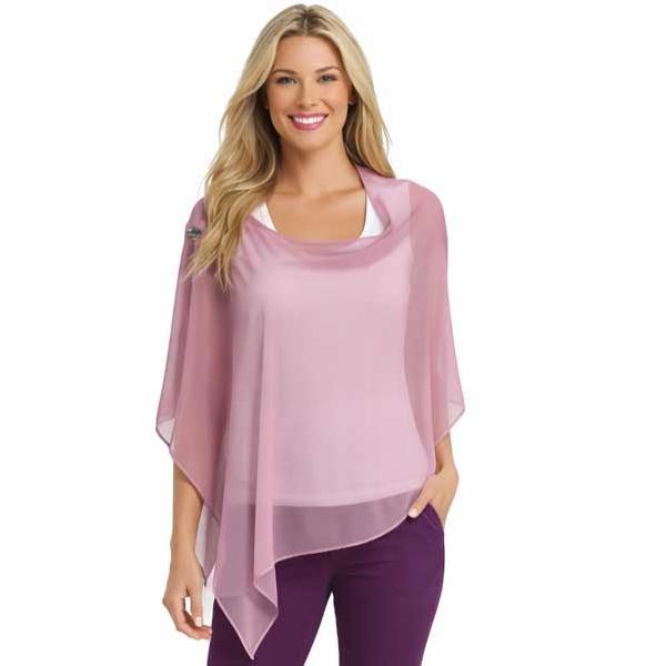 Wholesale 2451/T - Silky Two Button Shawl  SDP<br>
Dusty Purple <br>
Shell Buttons (MB) - 