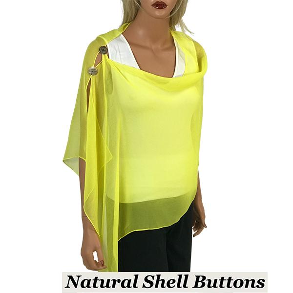 2451 - Silky Two Button Shawl  SBS-SOY Shell Buttons<br> Solid Yellow - 