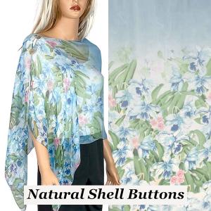 2451 - Silky Two Button Shawl  SBS-FLDE3 - Denim Floral Print<br>
Shell Buttons - 
