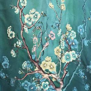 Wholesale 2451 - Silky Two Button Shawl  APBL02 Shell Buttons<br>
Apple Blossoms - 