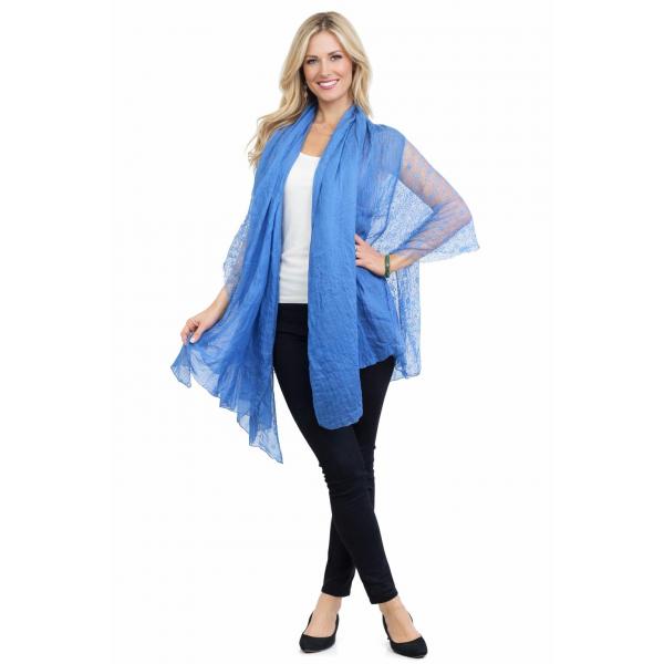 wholesale ACS07 - Shawls - Cotton/Lace Solids  Denim - 