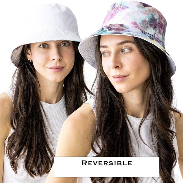 wholesale 2489 - Summer Hats 1015 - Tie Dye Two<br>
Reversible Bucket Hat - One Size Fits Most