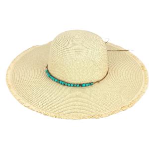 Wholesale  1043 - Natural<br> 
Summer Hat
 - 
