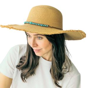 2489 - Summer Hats 1043 - Tan<br> 
Summer Hat
 - One Size Fits Most