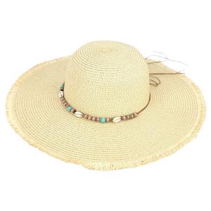 Wholesale  1046 - Natural<br> 
Summer Hat
 - 