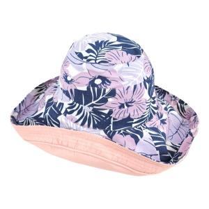 Wholesale  1055 - Pink/Tropical Print<br> 
Reversible Bucket Hat
 - 