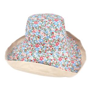 2489 - Summer Hats 1057 - Pink Floral/Natural<br> 
Reversible Bucket Hat
 - 