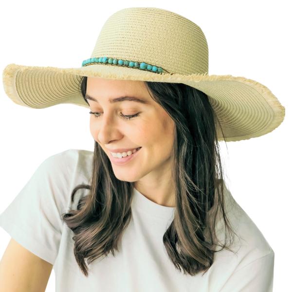 2489 - Summer Hats 1043 - Natural<br> 
Summer Hat
 - One Size Fits Most
