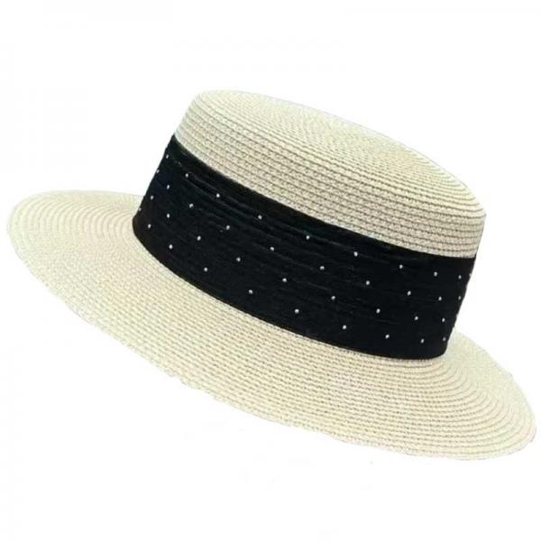 wholesale 2489 - Summer Hats LC8 - Beige<br>
Raffia Flat Top - One Size Fits Most